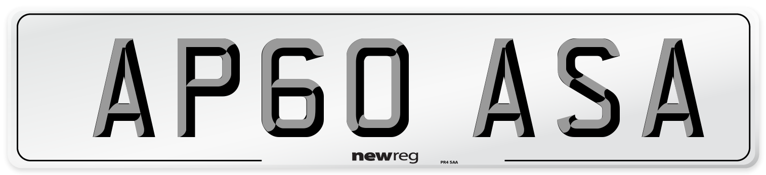 AP60 ASA Number Plate from New Reg